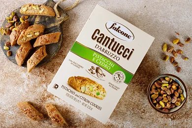 Печенье Кантуччи с фисташками и цедрой лимона "Falcone" 180 г