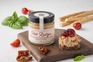 Паштет деревенский куриный с вялеными томатами ТМ Карнеззо, 160г