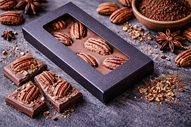 Шоколад молочный с орехом пекан "Сырный сомелье" 65г