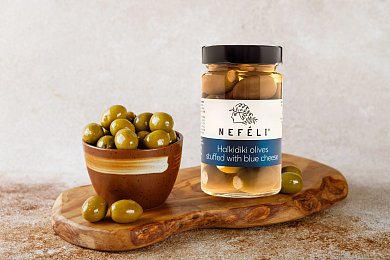 Оливки Халкидики с голубым сыром Nefeli 300г