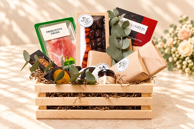 Подарочный ящик «Ароматные и пикантные сыры»