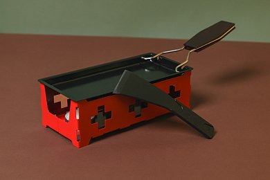 Мини-раклетница на свечах красная